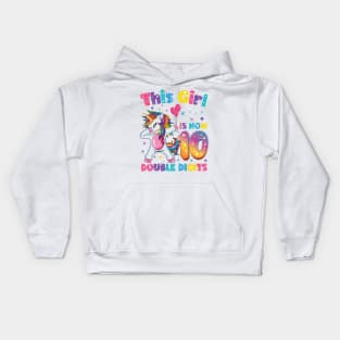 It's My 10th Birthday Shirt This Girl Is Now 10 Years Old Kids Hoodie